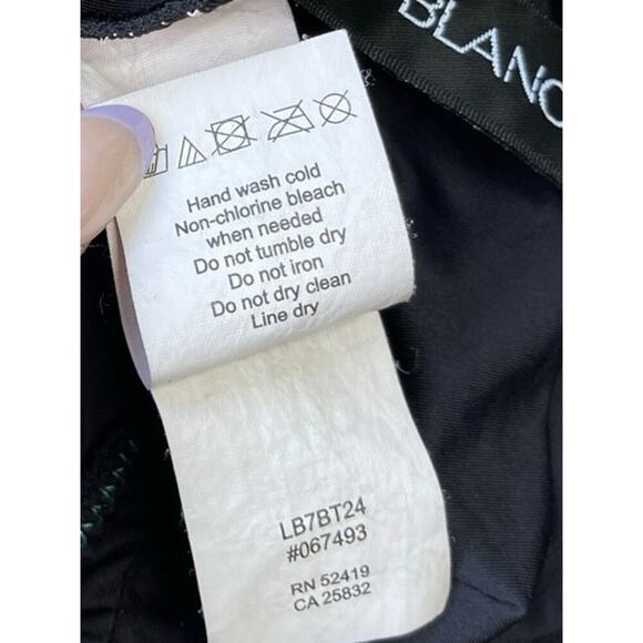 La Blanca V Neck Black Rainbow One Piece Swimsuit Threading Along - Size 4 - Picture 12 of 14